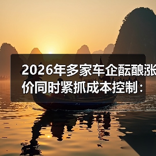 2026年多家车企酝酿涨价同时紧抓成本控制：别被忽悠了（图2）