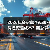 2026年多家车企酝酿涨价还死磕成本？我总算看明白了（图2）