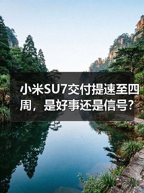 小米SU7交付提速至四周，是好事还是信号？（图4）