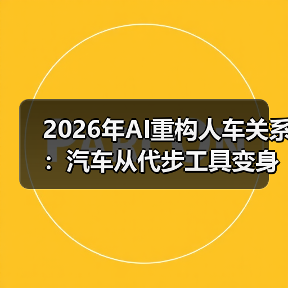 2026年AI重构人车关系：汽车从代步工具变身智能助手，你敢信？（图3）