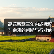 高端智驾三年内成标配？余凯的判断与行业的现实温差（图4）