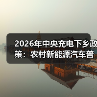 2026年中央充电下乡政策：农村新能源汽车普及还缺什么？（图1）