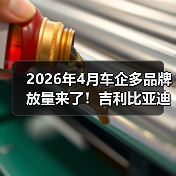 2026年4月车企多品牌放量来了！吉利比亚迪长安发力，你别站错队（图4）