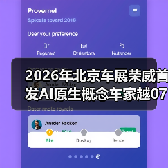 2026年北京车展荣威首发AI原生概念车家越07：这次不是PPT？（图2）