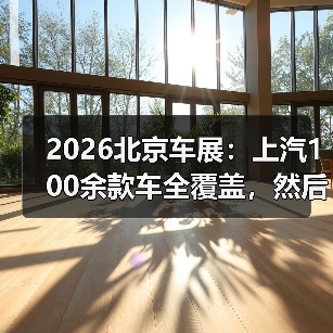 2026北京车展：上汽100余款车全覆盖，然后呢？（图4）