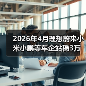 2026年4月理想蔚来小米小鹏等车企站稳3万辆？别急着开香槟（图4）