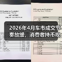 2026年4月车市成交节奏放缓，消费者持币观望：你敢不敢现在下手？（图2）