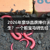 2026年豪华品牌降价求生？一个前宝马销售经理的血泪忠告（图1）