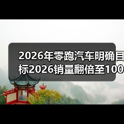 2026年零跑汽车明确目标2026销量翻倍至100万台创新高(图4) 2026年零跑汽车明确目标2026销量翻倍至100万台创新高(图4)