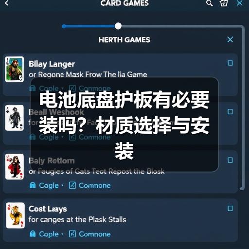 电池底盘护板有必要装吗？材质选择与安装注意事项