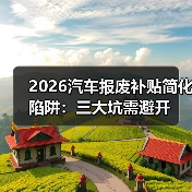 2026汽车报废补贴简化陷阱：三大坑需避开（图1）