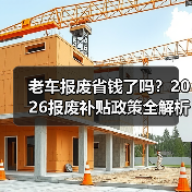 老车报废省钱了吗？2026报废补贴政策全解析（图4）