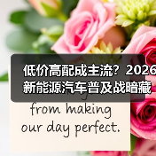 低价高配成主流?2026新能源汽车普及战暗藏玄机(图1) 低价高配成主流?2026新能源汽车普及战暗藏玄机(图1)