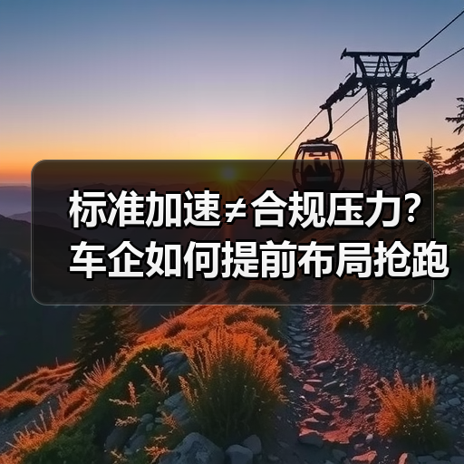 标准加速≠合规压力?车企如何提前布局抢跑? 标准加速≠合规压力?车企如何提前布局抢跑?