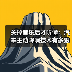 关掉音乐后才听懂:汽车主动降噪技术有多狠? 关掉音乐后才听懂:汽车主动降噪技术有多狠?