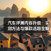 汽车评测内容升级:实测方法与爆款选题全解析(图3) 汽车评测内容升级:实测方法与爆款选题全解析(图3)