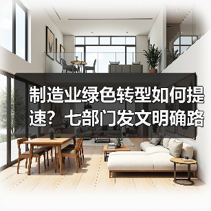 制造业绿色转型如何提速?七部门发文明确路径 制造业绿色转型如何提速?七部门发文明确路径