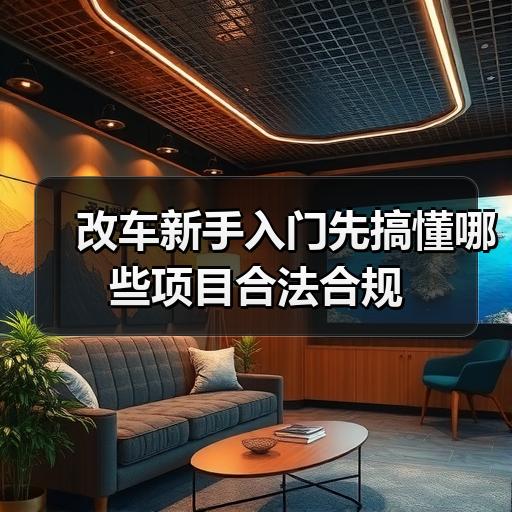 改车新手入门先搞懂哪些项目合法合规