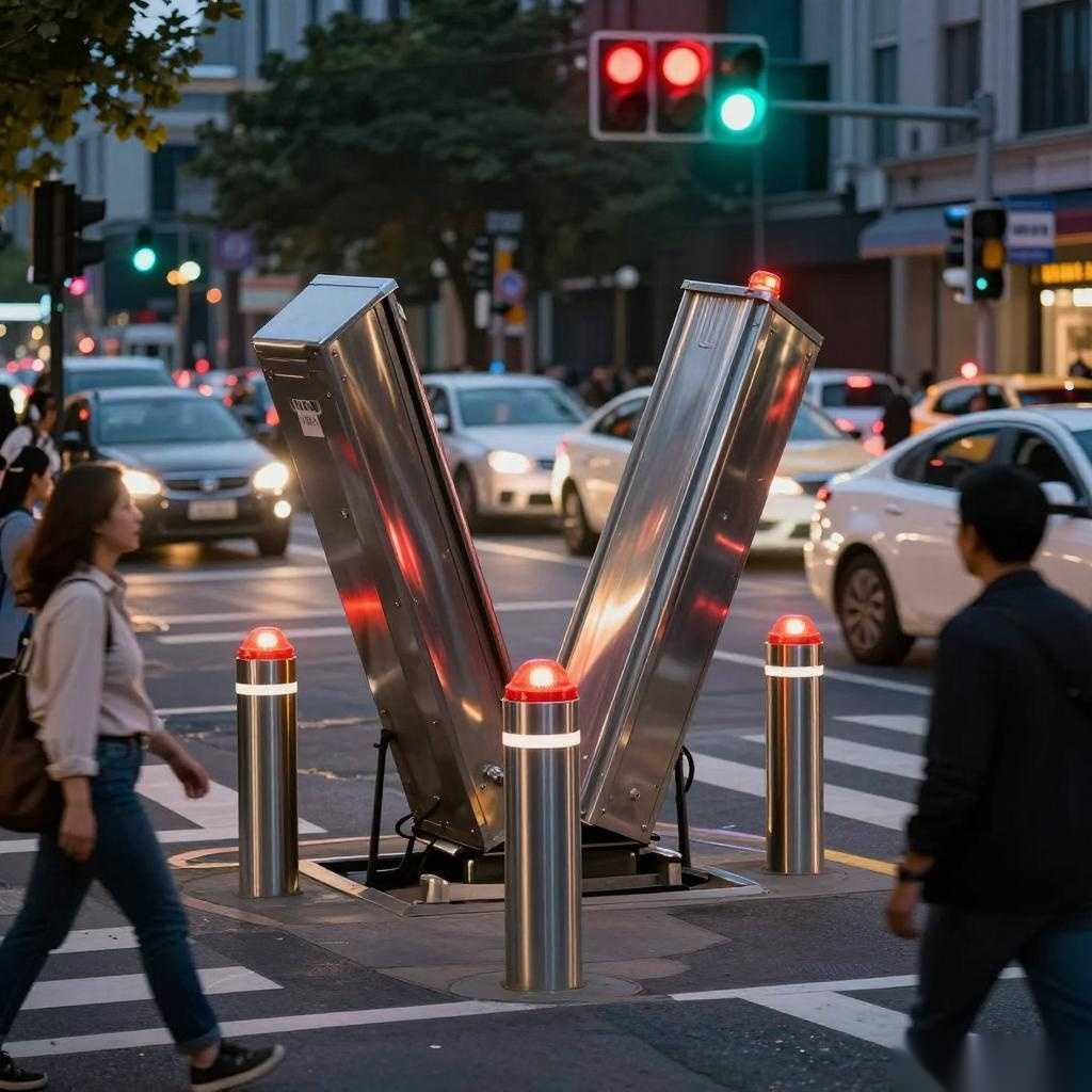 自动升降路桩